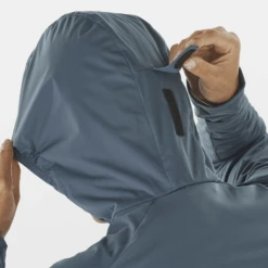 Salomon Women's Light Shell Jacket (Midnight Navy) -Shoes Fashion Store LC2267800 4 MOD lightshelljkt midnightnavy serragecapuche w