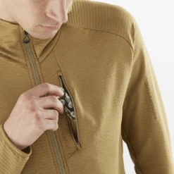 Salomon Men's Essential Lightwarm Hoodie (Antique Bronze) -Shoes Fashion Store LC2282600 2 MOD essentialltwarmhoodie antiquebronze pochepoitrine m