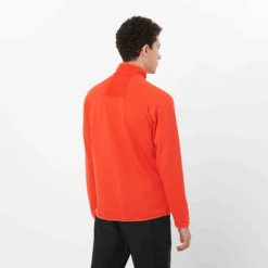 Salomon Men's Essential Lightwarm Full-Zip (Cherry Tomato) -Shoes Fashion Store LC2352700 1 MOD essentialltwarmfz cherrytomato outdoor m