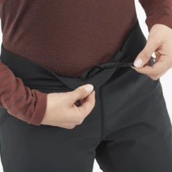 Salomon Women's Elevate SShell Pant (Deep Black) -Shoes Fashion Store LC2361200 3 MOD elevatesshellpant deepblack serrage w