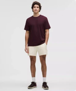 Lululemon Men's Pace Breaker Lined Short 5" (Light Ivory) -Shoes Fashion Store LM7B83S 033454 2