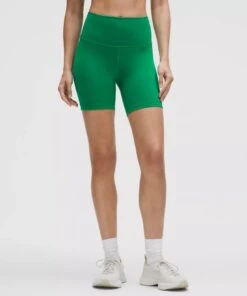Lululemon Women's Wunder Train High-Rise Short 6" (Raceway Green)