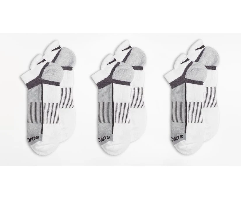 Saucony Inferno No Show Tab 3-Pack Socks (100 - White) 1 Saucony Inferno No Show Tab 3-Pack Socks (100 - White)