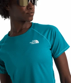 The North Face Women's Sunriser Short-Sleeve (Deep Teal) -Shoes Fashion Store NF0A8BBX6GO HERO3