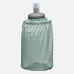 Nathan Pinnacle Soft Flask Handheld 18oz (Sage Green/Reflective Silver)