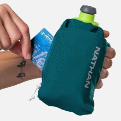 Nathan SpeedDraw 2 Flask 12oz (Deep Teal/Reflective Silver) -Shoes Fashion Store NS70860 60460 SpeedDraw2 12ozFlask onBody 3 1000x 2a65974c 61ec 458e b714 afca407a51b4