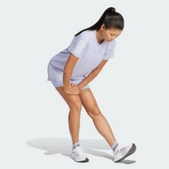 ADIDAS Women's OTR Base Tee (Violet Tone) 7 ADIDAS Women's OTR Base Tee (Violet Tone) -Shoes Fashion Store Own The Run Tee Purple JD6435 25 model
