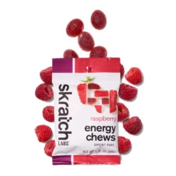 Skratch Labs Sport Energy Chews -Shoes Fashion Store RaspberryEnergyChewSportFuelSingleFront