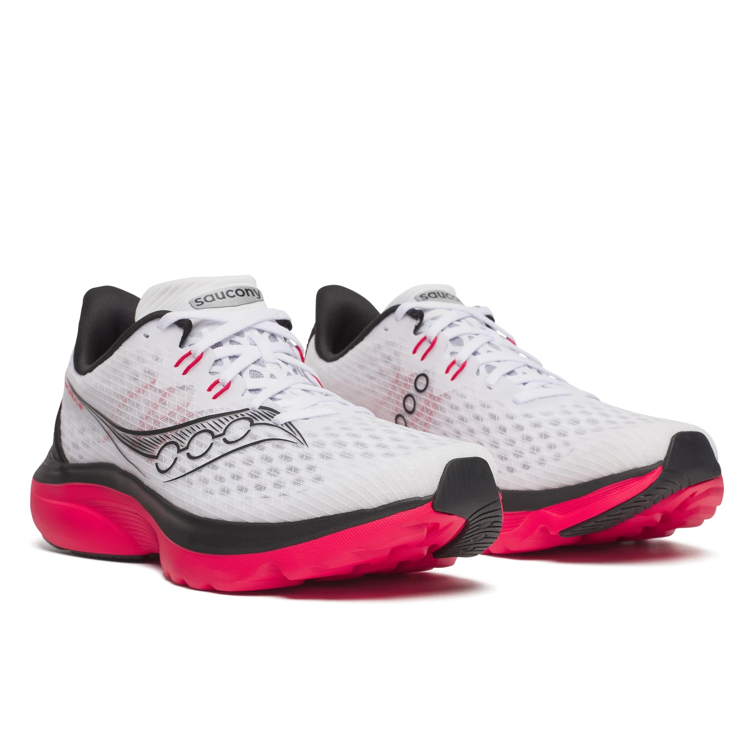 Saucony Men's Kinvara 16 (01 - White/Red) 3 Saucony Men's Kinvara 16 (01 - White/Red) - Image 3