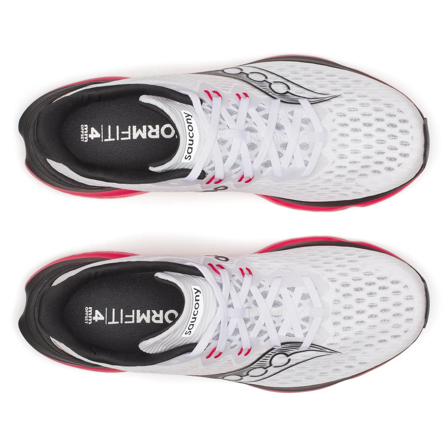 Saucony Men's Kinvara 16 (01 - White/Red) 4 Saucony Men's Kinvara 16 (01 - White/Red) - Image 4