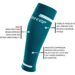 CEP Women's Run Calf 4.0 Compression Sleeve (Petrol) -Shoes Fashion Store The Run Calf Sleeves 4.0 petrol infograph 5 540x 7a3d0e9f de85 470b 87e5 a894dc5ef2b3