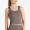 Women's Performa Fitted Tank (Dark Taupe)