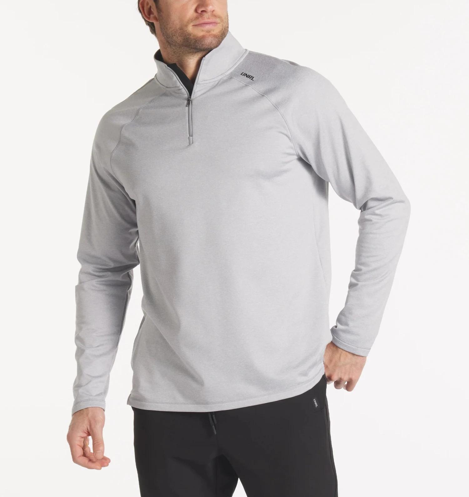 Men's Interlock Quarter Zip (Heather Gray) 1 Men's Interlock Quarter Zip (Heather Gray)