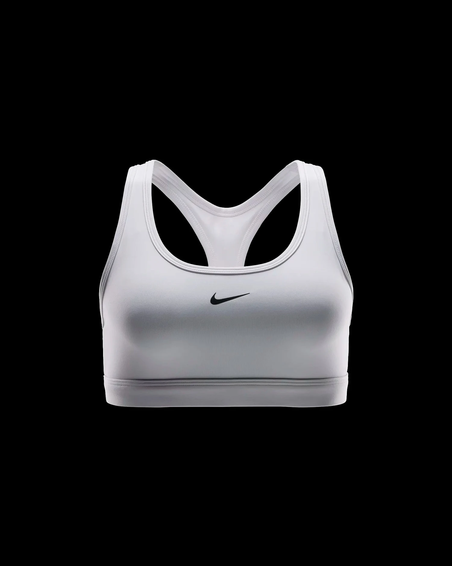 Nike Swoosh Light Support Sports Bra (100 - White/Black) 4 Nike Swoosh Light Support Sports Bra (100 - White/Black) - Image 4
