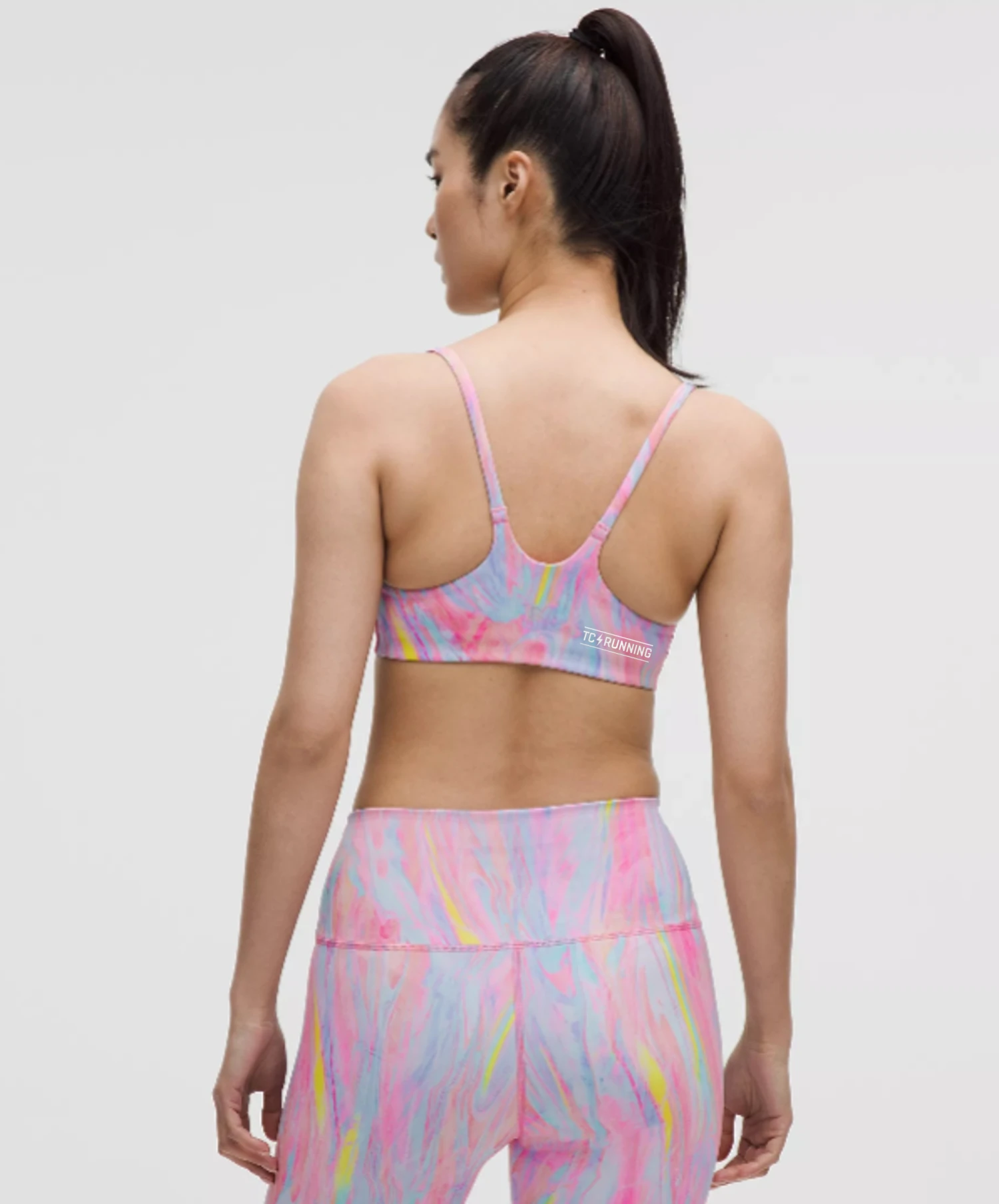 Lululemon Women's Wunder Train Strappy Racer Bra *Light Support, A/B Cup (Prism Marble Multi) 4 Lululemon Women's Wunder Train Strappy Racer Bra *Light Support, A/B Cup (Prism Marble Multi) - Image 4