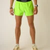 Men's Neon Green 4" Half Split Shorts