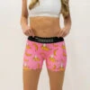 Women's Pink Banana 3" Compression Shorts