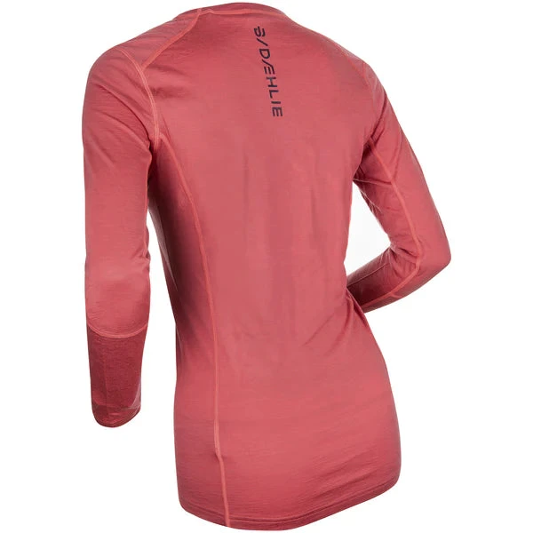 Women's Active Wool Long Sleeve (Dusty Red) 2 Women's Active Wool Long Sleeve (Dusty Red) - Image 2